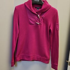 Lauren Ralph Lauren Pink/ Fuchsia Toggle Top